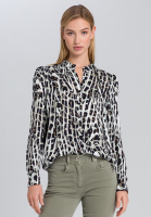 Schluppenbluse mit auffälligen Animalprint