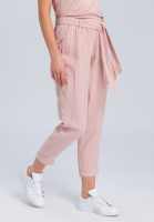 Leinenhose im Streifen-Look