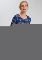Kleid mit Kettendruck und Punkten