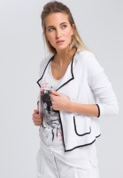 Jerseyjacke mit Kontrastpaspelierungen