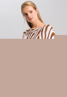 Poncho-Pullover mit Tigermuster