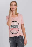 T-Shirt mit Paillettendetail
