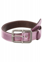 Ledergürtel im Rosa-Metalliclook