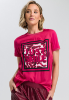 Shirtbluse mit quadratischem Frontprint