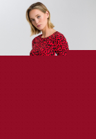 Kleid mit Leoparden-Druck mit Schriftband