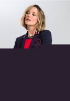 Blazer aus Strukturjersey mit Badge