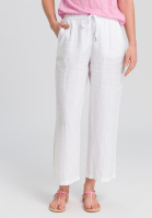 Leinenhose mit Joggerbündchen