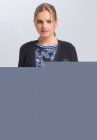 Strickjacke mit Strass-Emblem