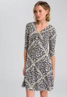 Jerseykleid mit Leoparden-Druck samt Kette