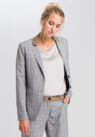 Glencheckblazer mit gesticktem Badge