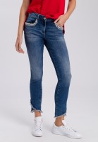 Jeans mit Zierperlen-Detail