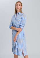 Hemdblusenkleid mit feinen Streifen