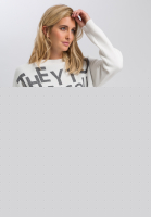 Pullover mit Schriftelementen