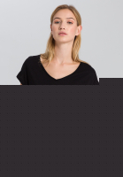 T-Shirt mit rundem Schriftprint