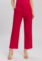 Bundfaltenhose aus sportivem Baumwollsatin