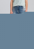 Blue Jeans mit Batiksaum