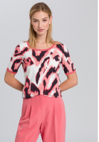 T-Shirt mit modernem Aquarellprint