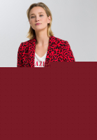Blazer mit Leoparden-Druck und Schriftband