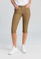 Caprihose mit Glitzerschrift am Saum