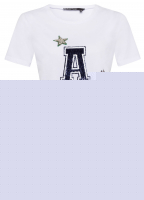 T-Shirt mit Badge Patchwork