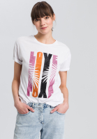 T-Shirt mit Paillettenschrift
