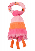 Rechteckiges Tuch mit Colour-Blocking-Streifen