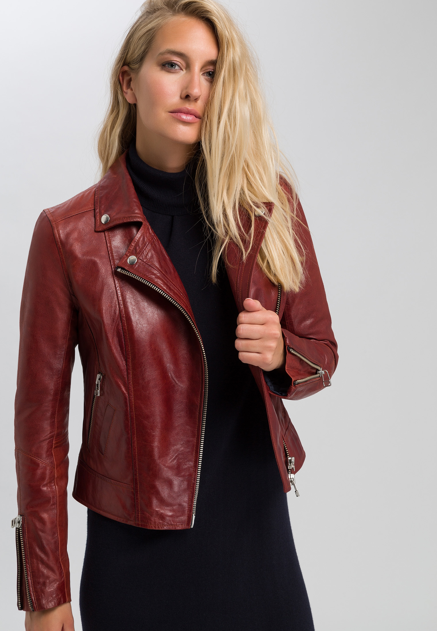 Lacklederjacke im Bikerstil | Blazer & Jacken | Sale