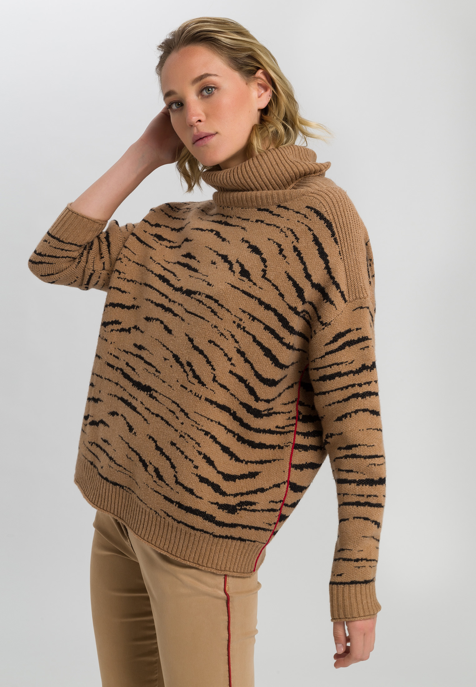 Pullover mit TigerMuster Strick Fashion