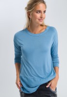 Blusenshirt im Materialmix