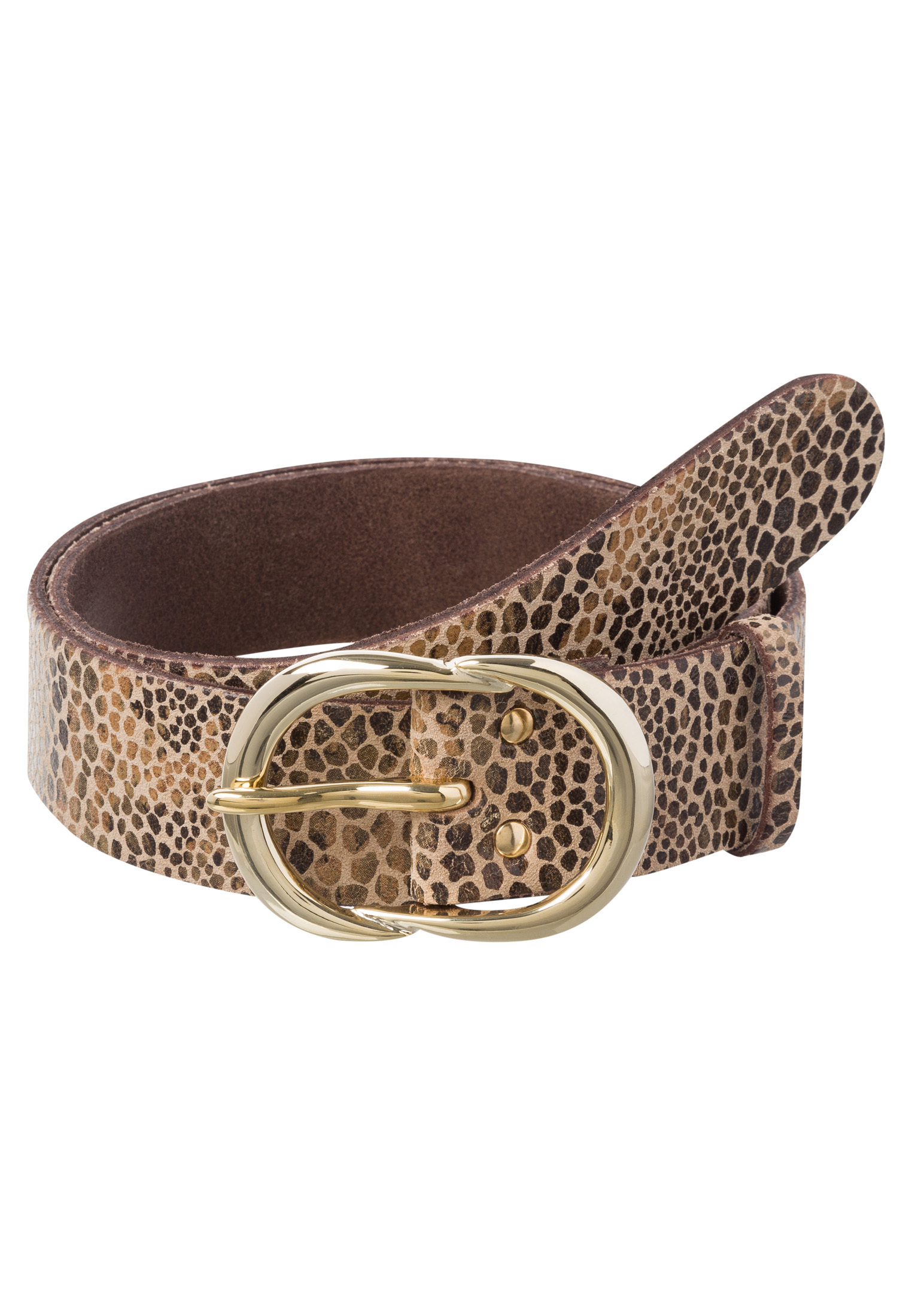 Leather belt with animal print Accessories Fashion