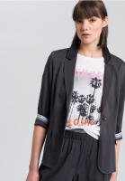 Einknopfblazer mit fallendem Revers
