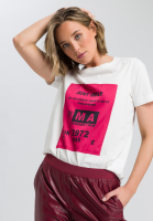 T-Shirt mit kontrastfarbener Applikation