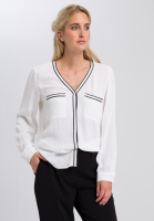 Bluse mit gestreiften Bändern