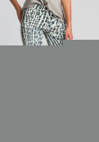 5-Pocket mit auffälligem Animalprint und Seitenband