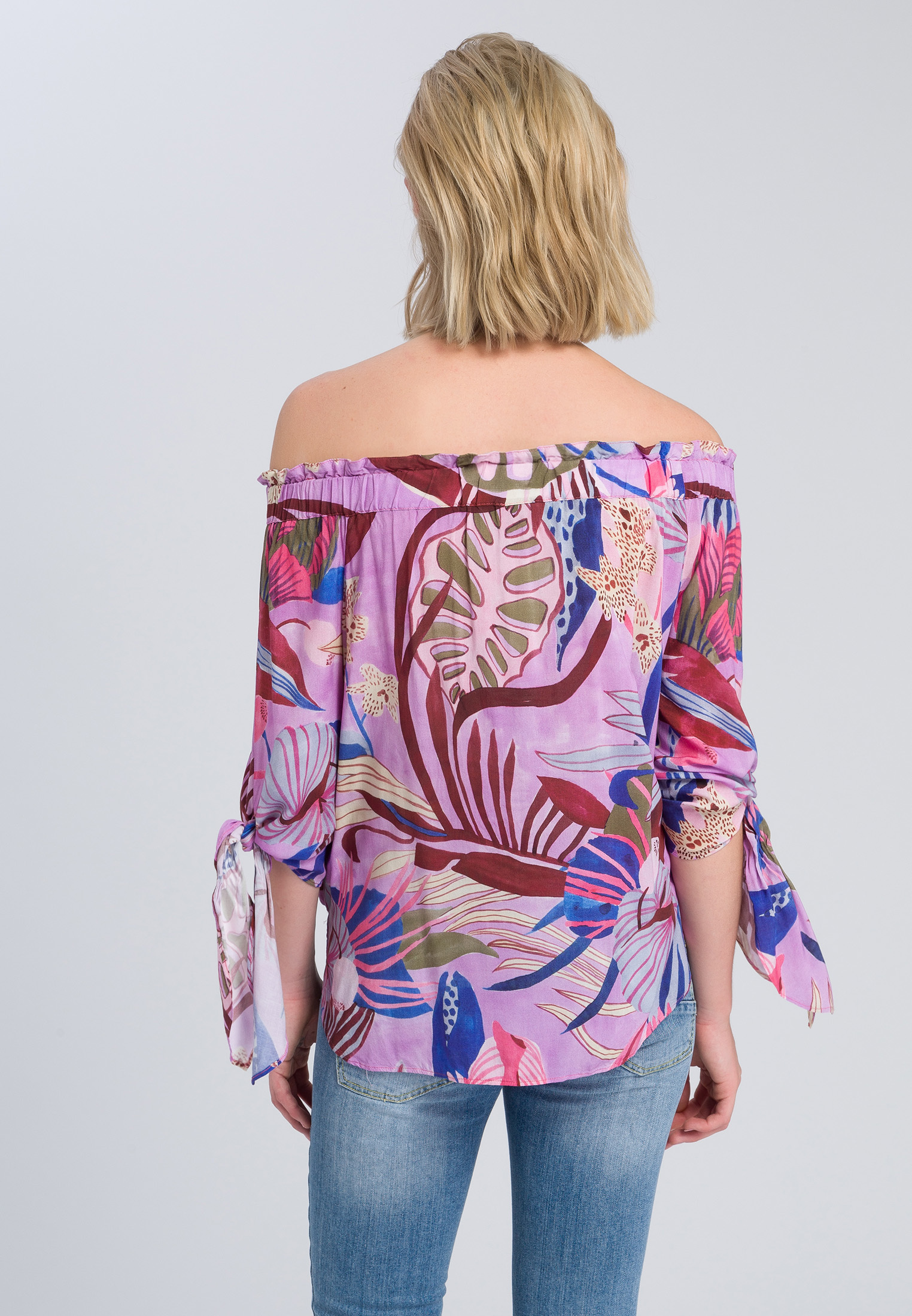 Off-Shoulder-Bluse mit Print | Blusen | Fashion