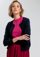 Basicstrickjacke mit Rundhalsausschnitt