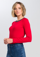 Langarmshirt mit Ringelbündchen