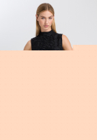 Besticktes Kleid mit Stehkragen
