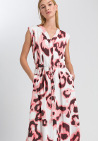 Maxi-Kleid im modernen Aquarellprint