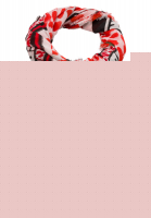Rechteckiger Schal mit diagonalem Leoparden-Schrift-Patchwork