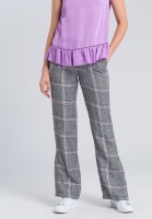 Karohose mit seitlichen Beinschlitzen