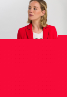 Blazer mit Kontrastpaspeln aus elastischem Jersey