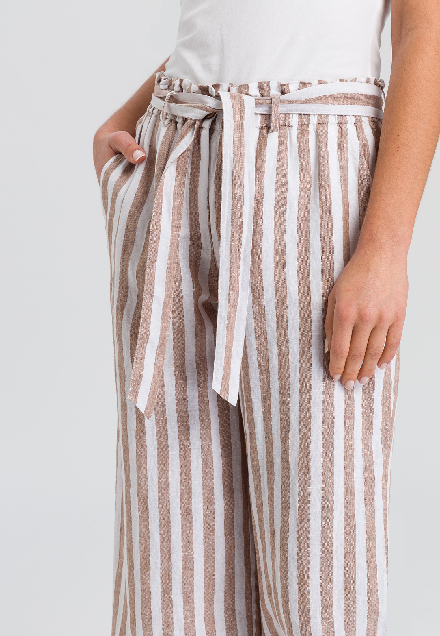 Linen Trouser in striped-look | Trousers & Jeans | Fashion