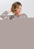 Oversized-Pullover im Schlangenprint