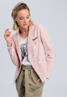 Blazer in Struktur-Optik mit Brosche