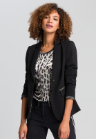 Blazer mit Metallicdetails und Brosche