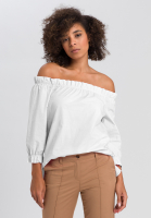 Bluse mit Carmenausschnitt