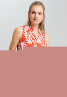 Bluse mit Blätter-Dessin