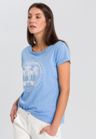 T-Shirt mit Glitzersteinchen-Dekor