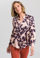 Satinbluse mit Blumendruck